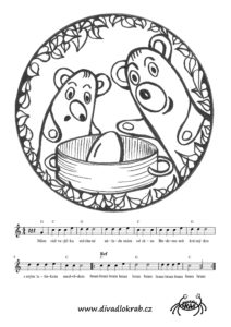 Písnička a omalovánka z pohádky Jak medvědi vařili